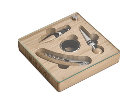 Okiyo Budonoki Bamboo Wine Accessories Set - Image 2